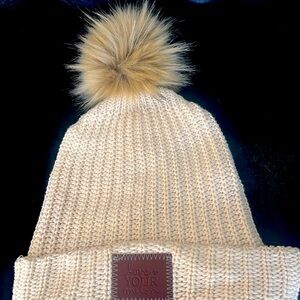 ❤️ Love Your Melon ❤️ cream winter beanie.